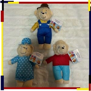 PBS Kids 2024 The Berenstain Bears Stuffed Plush Toys Set 3 PCs